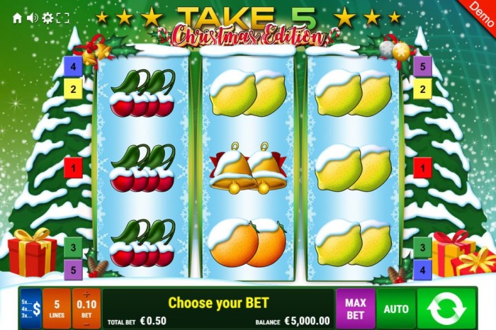 Игровой автомат «Take 5 Christmas Edition» от casino RioBet